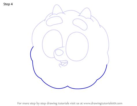 How To Draw Pom Pom From Bluey Bluey Step By Step