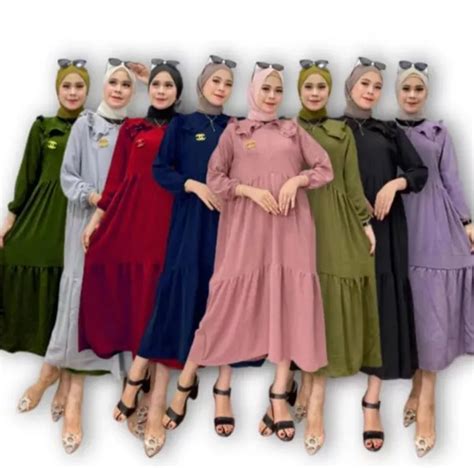 Promo Daster Crinkle Laura Dress Airflow Crinkle Premium Terbaru