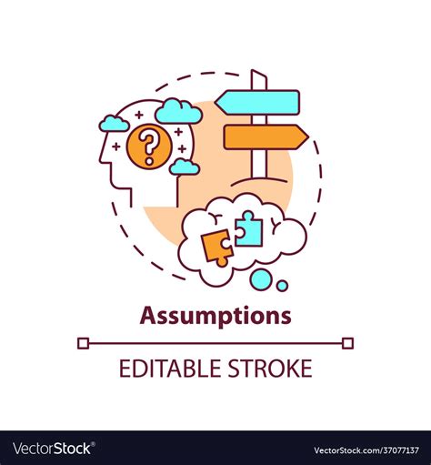 Assumptions concept icon Royalty Free Vector Image