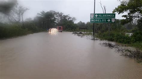 Lluvias Provocan Cierre De Carretera Villahermosa Teapa En Tabasco