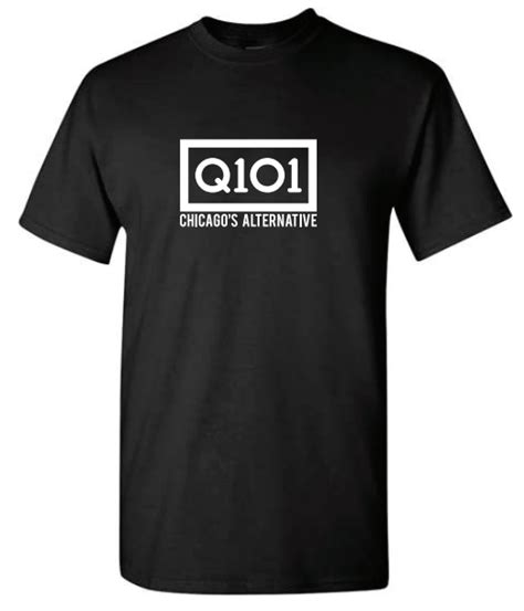 Q101 Chicagos Alternative Official T Shirt Black Aisle 101 101wkqx