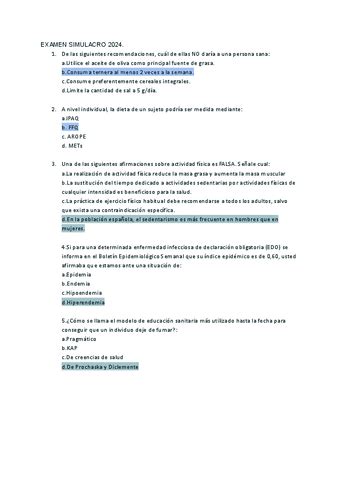 Examen Simulacro 2024 Pdf