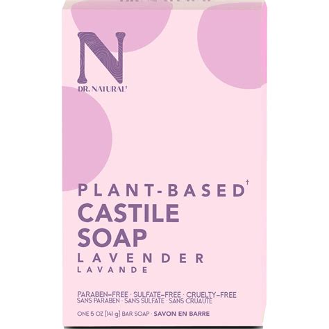 Dr Natural Plant Based Castile Soap Bar Lavender Each Woolworths