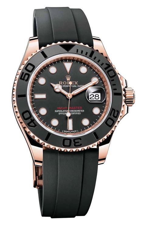 Rolex Yacht Master 116655 Watch In Everose Gold With Black Ceramic