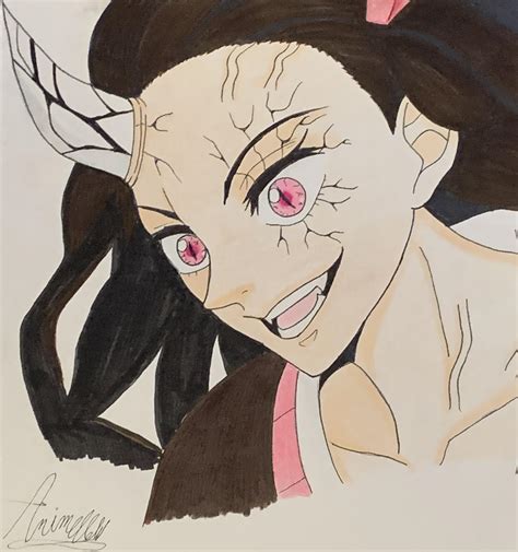 Nezuko Kamado awakened form fan art : r/KimetsuNoYaiba