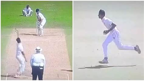 Watch Rahul Dravids Son Samit Dravid Bowl In The U19 Cooch Behar