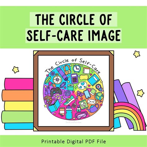 Circle Of Self Care Digital Print Selfloverainbow