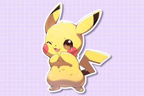 Playful Pikachu Sticker Add A Playful Touch To Your Collection ⚡