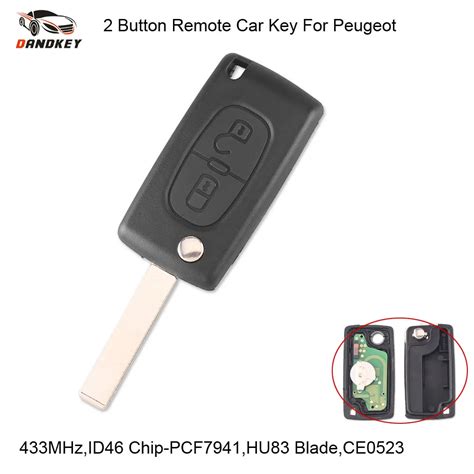 Dandkey Ce Flip Folding Remote Key Button Hu Va Blade Mhz