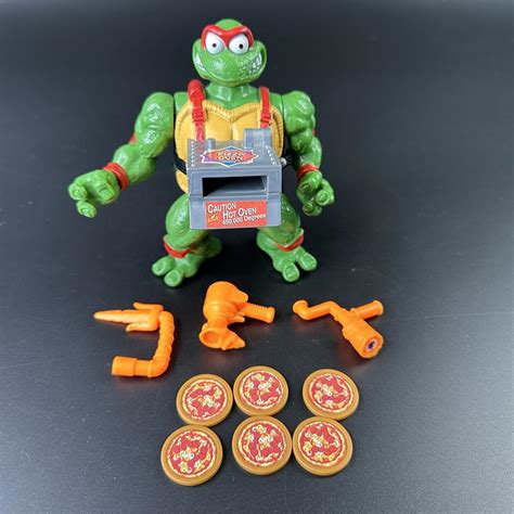 1994 Playmates Teenage Mutant Ninja Turtles Tmnt Pizza Tossin Raph 1e