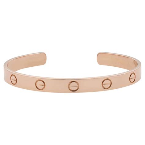 Cartier Love 18 Karat Rose Gold Bracelet B6035617 For Sale At 1stdibs