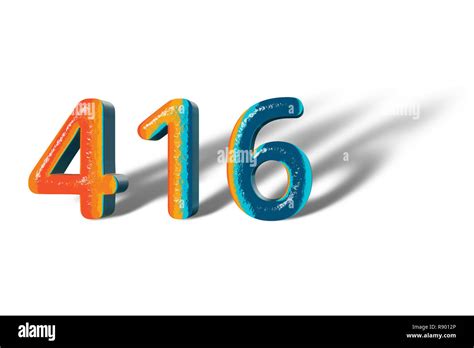 3d number 416 hi-res stock photography and images - Alamy