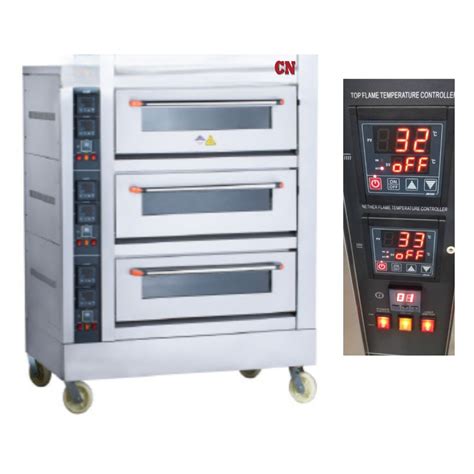 CN STD SERIES 3 DECK ELECTRIC DECK OVEN OPTIONS OF 3 DECK 6 TRAYS 9