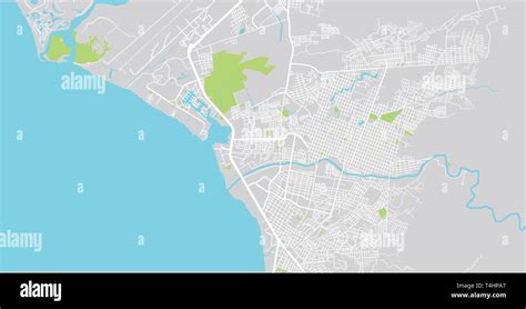 Urban Vector City Map Of Puerto Vallarta Mexico Stock Vector Image