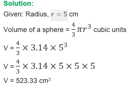 Volume of Sphere (Definition, Formula, Derivation and Examples)