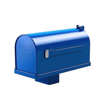 3d Rendering Blue Mailbox With Cover Isolated Postbox Letterbox Mail