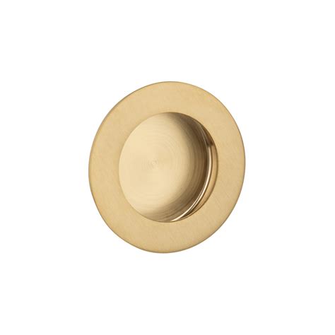 Atley Flush Pull Round Brushed Brass Nz Abi Bathrooms And Interiors