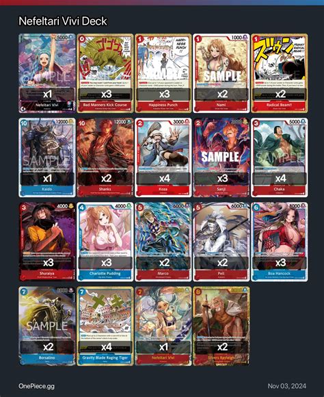 Nefeltari Vivi Deck One Piece Card Game Deck | One Piece Card Game