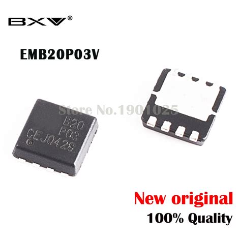 5pcs Emb20p03v Emb20p03 B20p03 3 3mm Mosfet Qfn 8 New Original