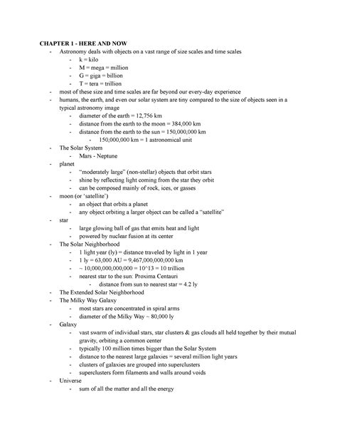 PCS181 W1 CHPT 1 Chapter 1 Notes CHAPTER 1 HERE AND NOW