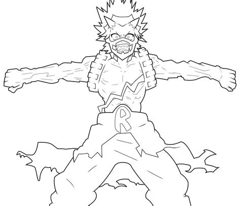 Eijiro Kirishima from Anime My Hero Academia coloring page - Download, Print or Color Online for ...