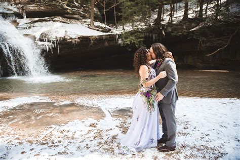 Hocking Hills Winter Wedding Elopement Photography