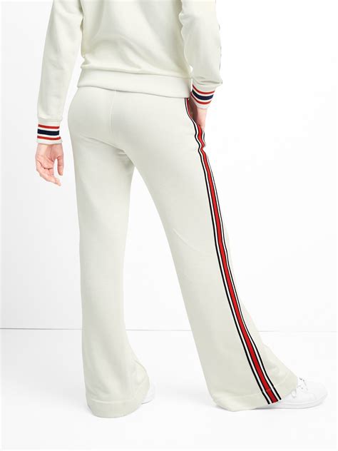 Side Stripe Wide Leg Track Pants Gap