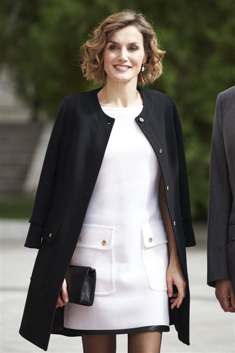 Queen Letizia Of Spain Wears Sheer Tights Popsugar Latina