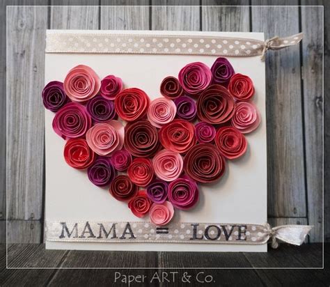 Paper, ART & Co.: Mama = Love ... | Muttertag basteln, Muttertagskarte ...