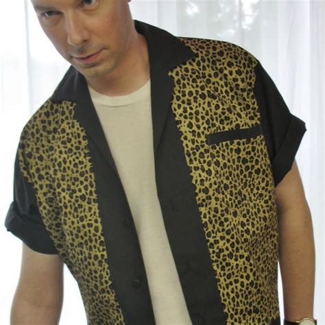 Mens Rockabilly Shirt Jac Leopard Print Etsy