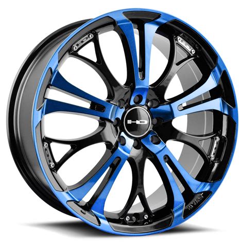 Hd Wheels Spinout Bk Bl Rims Wheels Gloss Black X Group A