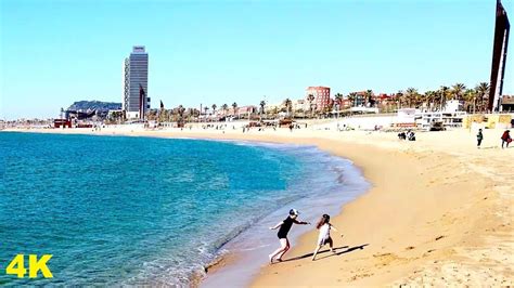 Barcelona Beach Walking Tour Playa Llevant Playa Nova Mar Bella