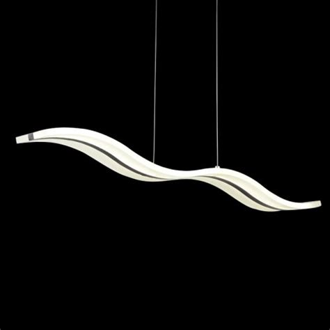 L T Light Acrylic LED Pendant Light Wave Shape Chandeliers Modern