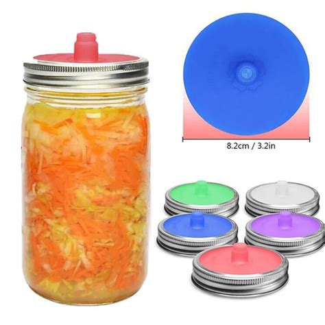 Silicone Waterless Fermenting Airlock Lids Covers Stainless Steel Band