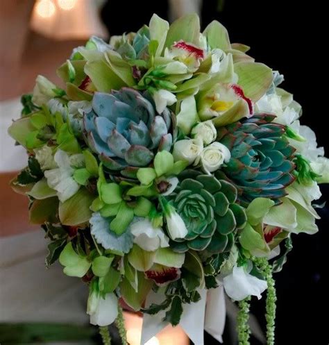 Green Succulent Bouquet Succulent Bouquet Wedding Succulents Wedding