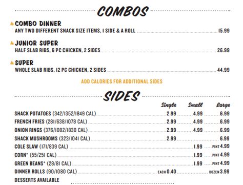 Chicken Shack Menu, Prices and Locations - Central Menus