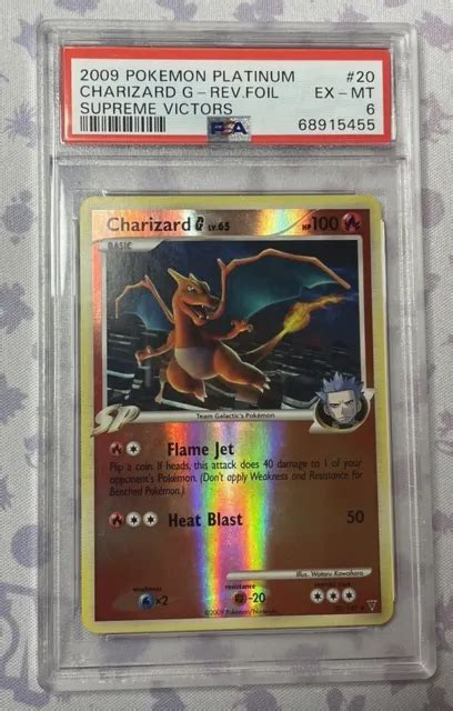 CHARIZARD G LV 65 Reverse 20 147 Platine Supreme Victors Pokémon 2009