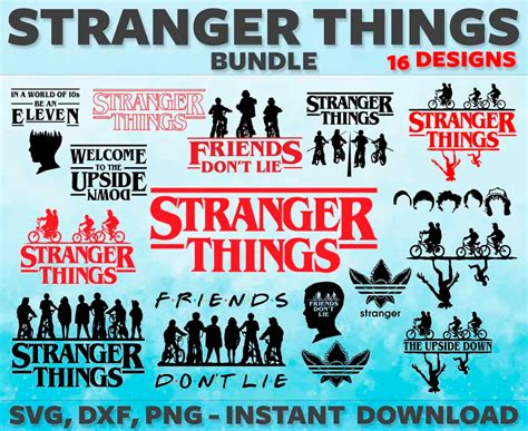 Stranger Things Svg Bundle Cut Files For Cricut Silhouette Etsy