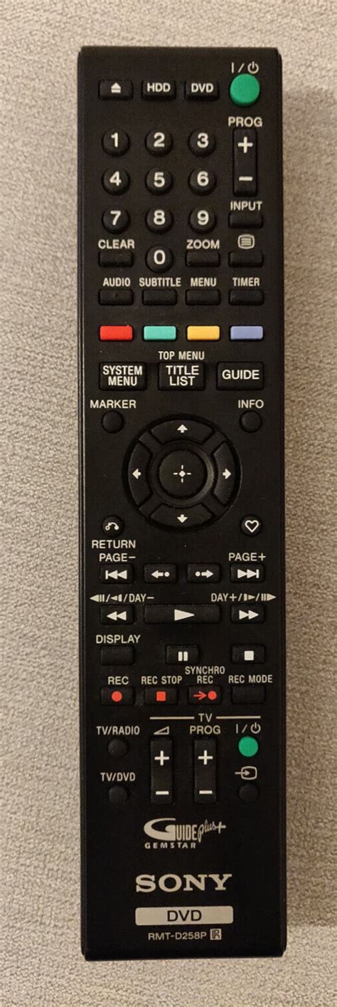 Genuine Sony RMT D258P Remote Control For RDR DC100 DC200 DC205 DC305