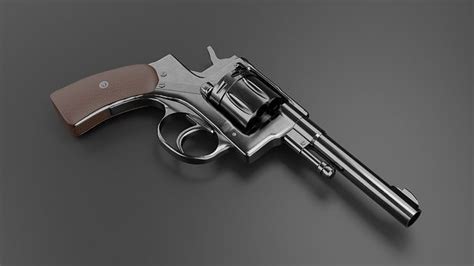 3D model Revolver Nagan VR / AR / low-poly | CGTrader