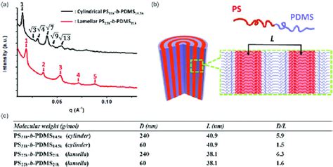 A Small Angle X Ray Scattering Saxs Profiles Of Ps B Pdms In The