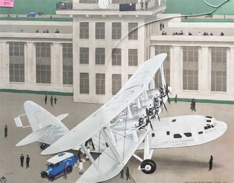 H.S WILLIAMSON (1892-1978): LOADING AIRMAILS FOR THE EMPIRE CROYDON