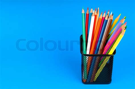 Tilbage Til Skolen Koncept Med Farverige Blyanter Stock Foto Colourbox