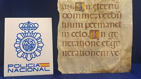 La Policía recupera en Murcia un manuscrito musical del siglo XVI