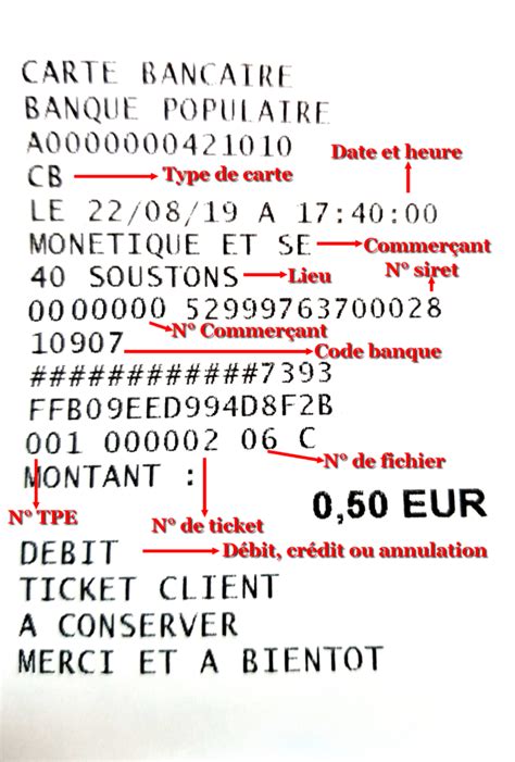 Savoir Lire Un Ticket De Carte Bancaire De Tpe Commercill By AJ MONETIC