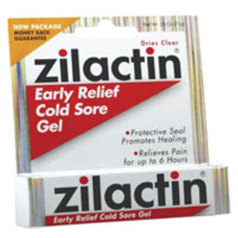 Zilactin Cold Sore Gel Medicated Gel 025 Oz Pack Of 2