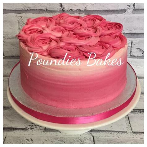 Ombré cake Decorated Cake by Poundies Bakes CakesDecor