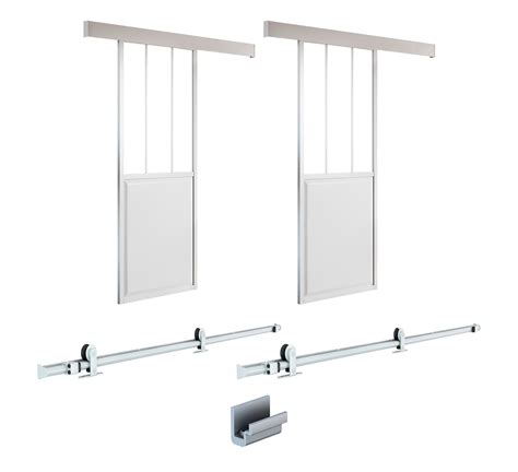 Puerta corredera Atelier blanca con guía 83x204cm Leroy Merlin