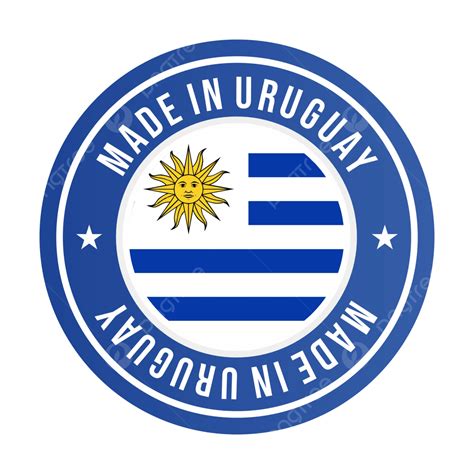 Hecho En Sello De Uruguay Con Bandera Nacional Vector PNG Hecho En