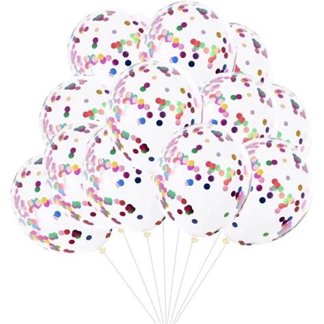 Ballons Confettis Color S Pi Ces Ballon L H Lium De Cm